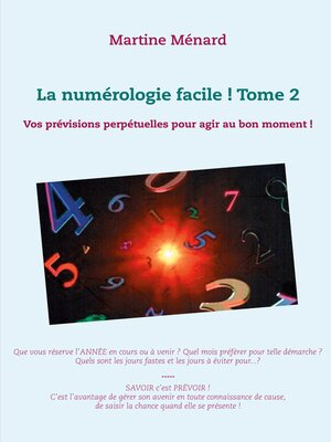 cover image of La numérologie facile ! Tome 2